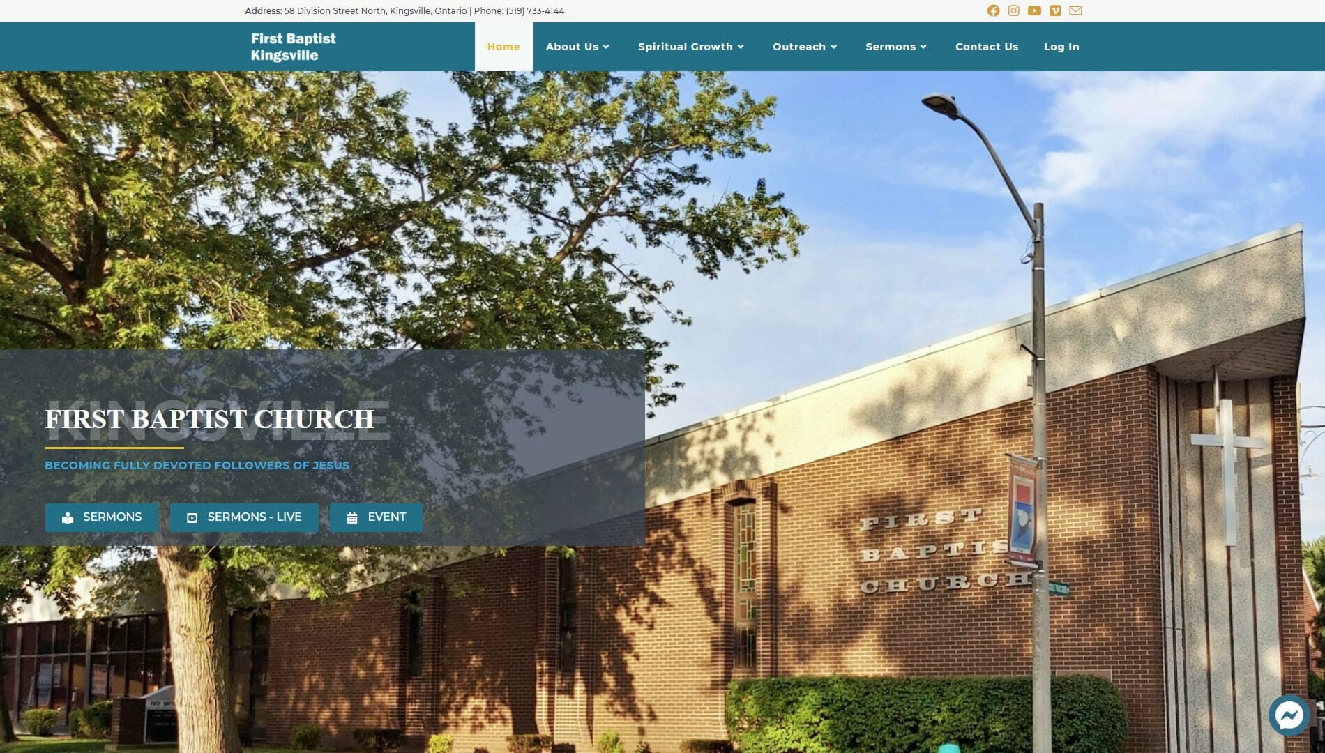 First Baptist Church, Kingsville, Ontario Canada