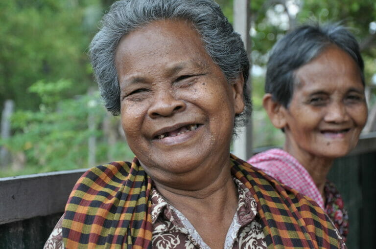 Happy moments with the elderly in Cambodia