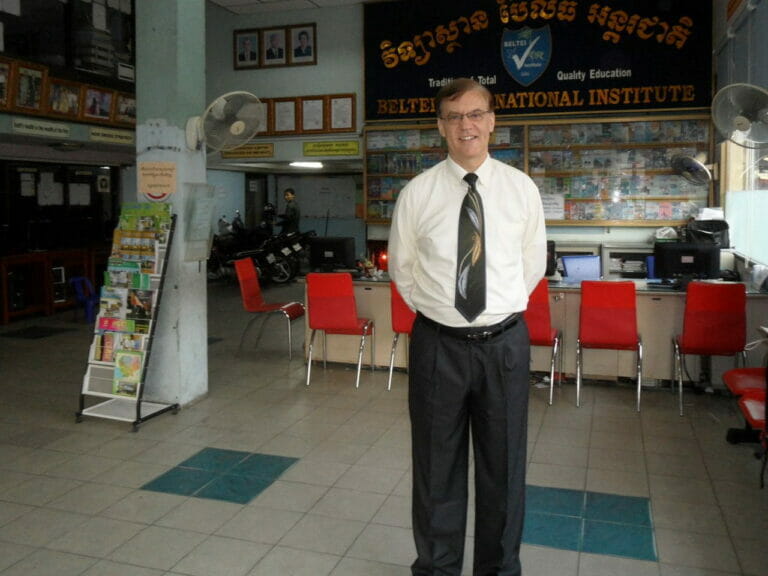 Paul Hughes at BELTEI International Institute in Cambodia