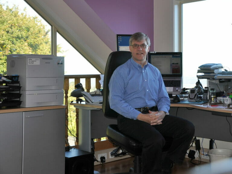 Paul Hughes at his home office in Melbourne Australia