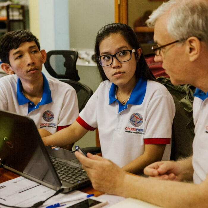 Paul Hughes mentoring staff at Khalibre in Cambodia